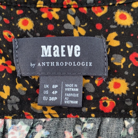 Maeve Black Floral Mini Dress - Picture 5 of 10